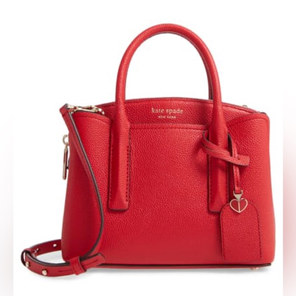 ‼️Kate Spade Margaux Red Leather Mini Satchel Crossbody Bag - Picture 4 of 13